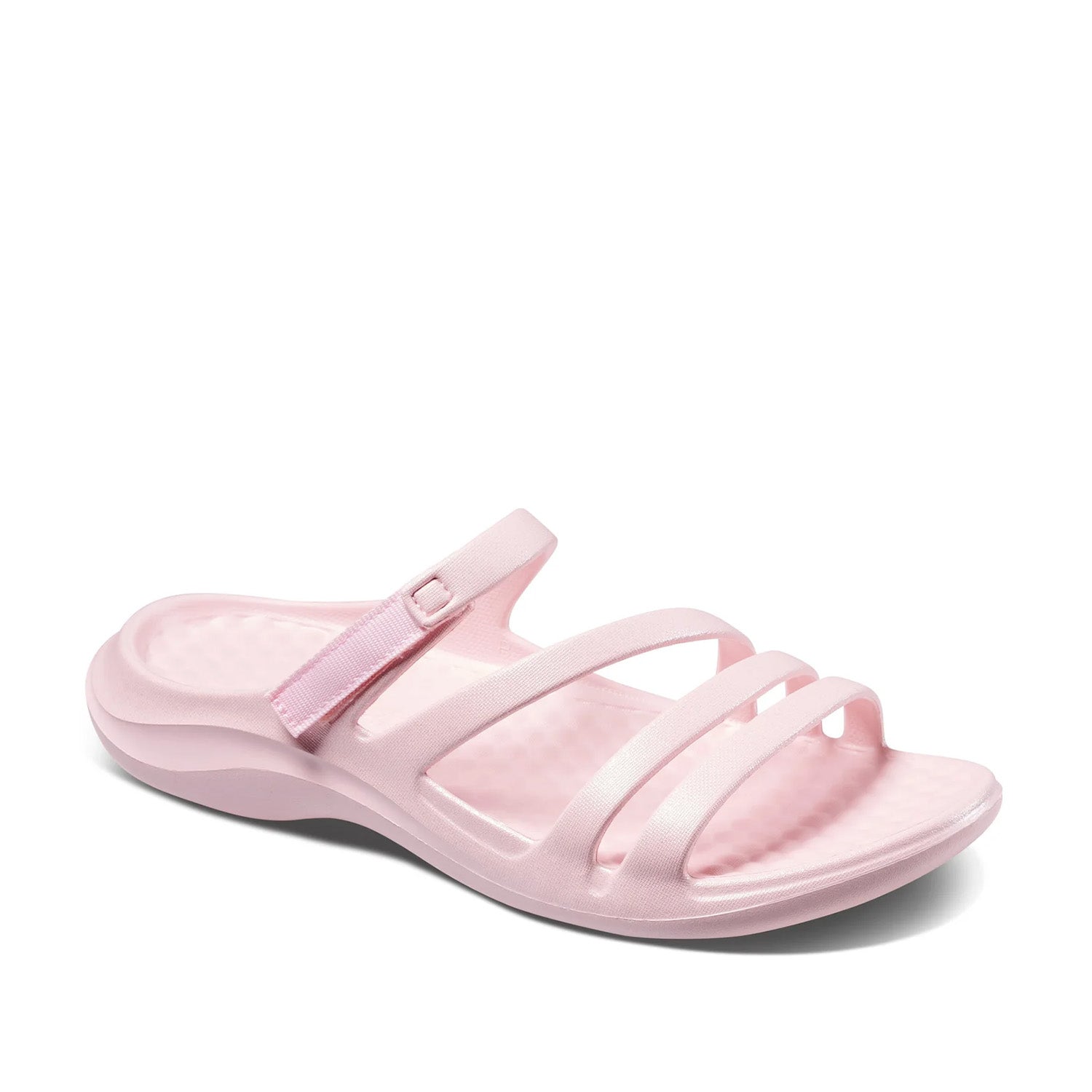 Joybees Women's Lakeshore Sandal in Graphic Shimmer Pale Pink