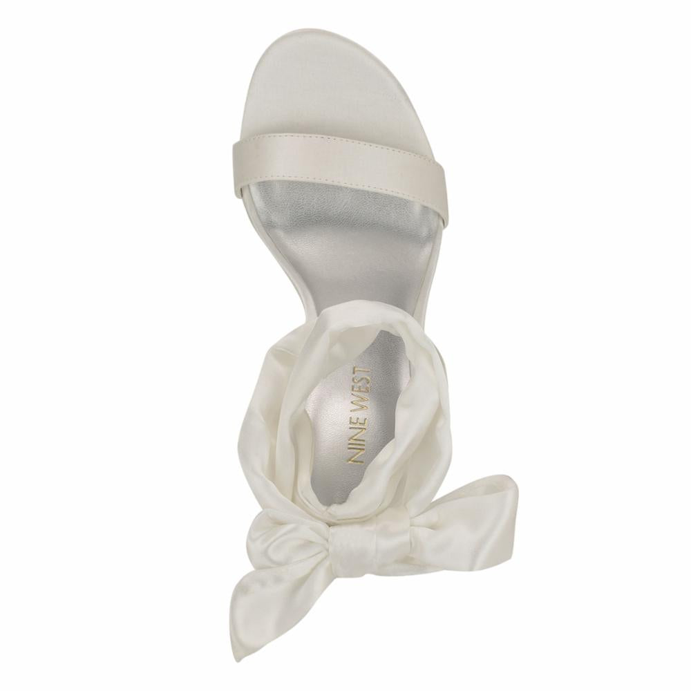 Nine West Women's Kaldra2 White684/Crystal Satin M