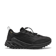 black waterproof hiking sneaker on a white background