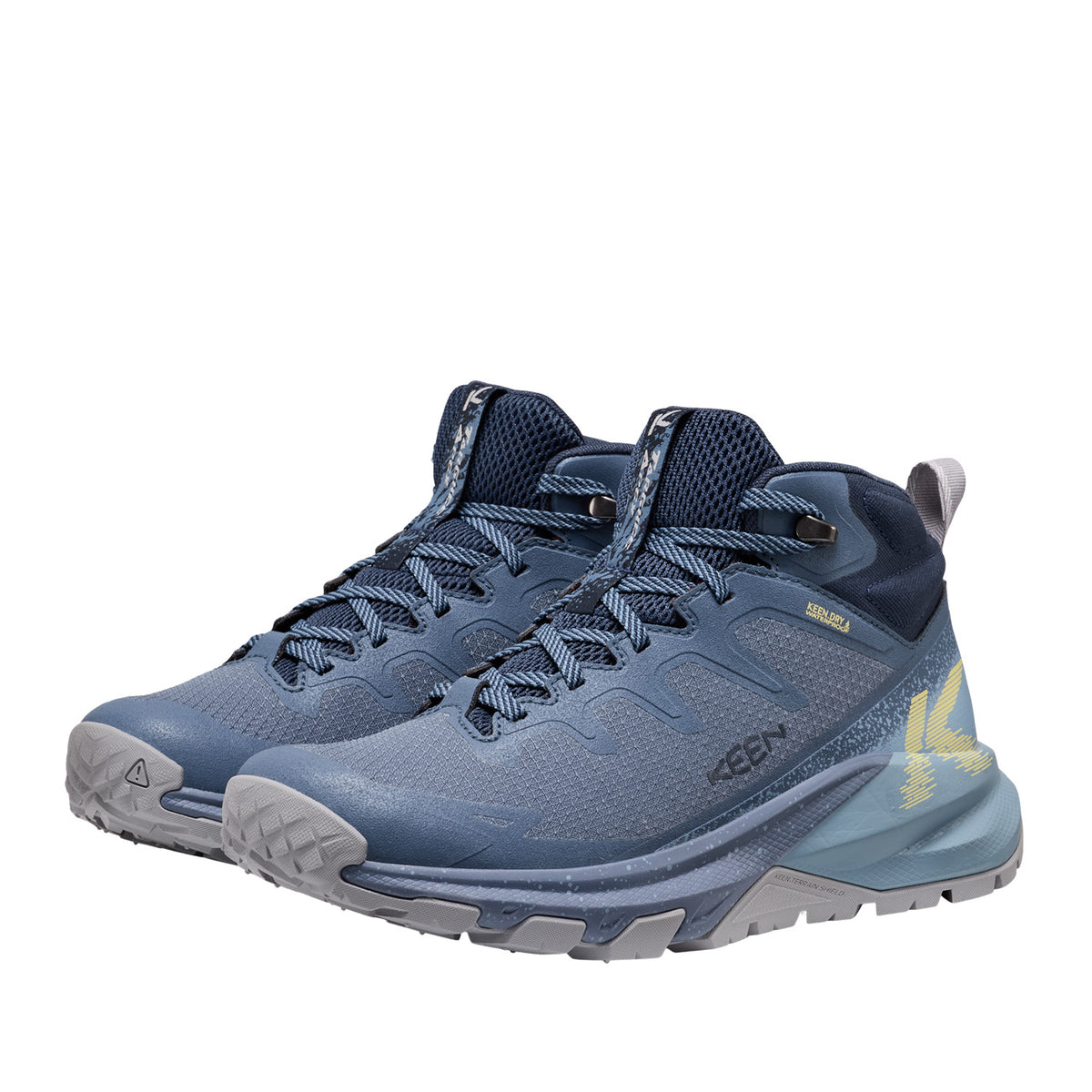 Keen Women's Targhee Apex Mid WP in Vintage Indigo/Lemon Grass