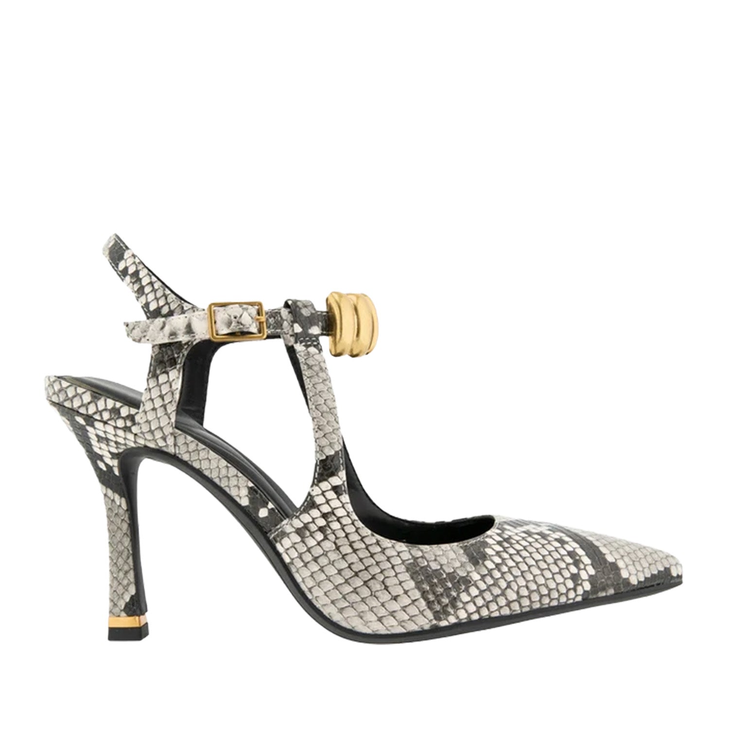 Kenneth Cole Women's Romi Sling Hw In Black/White Snake