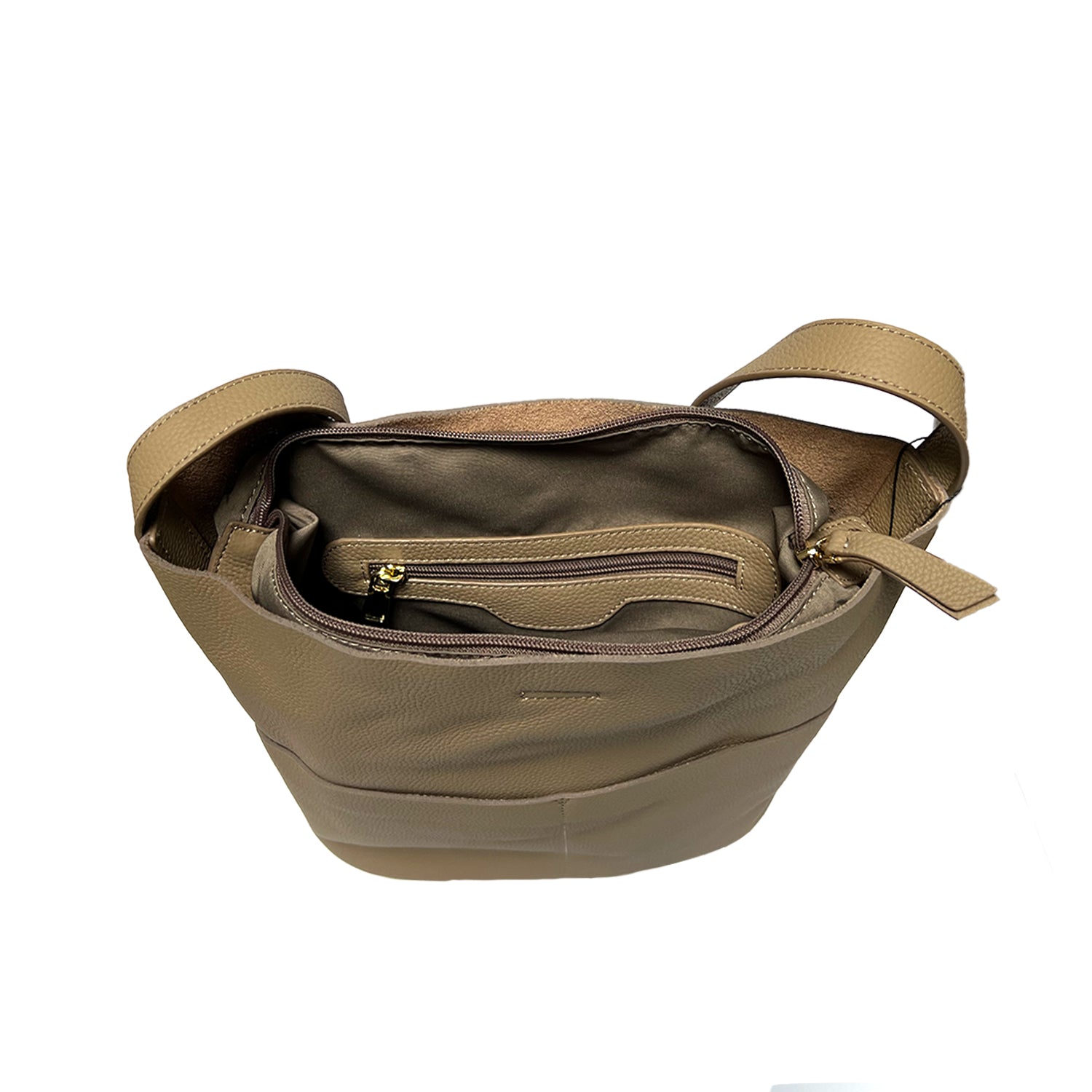 Ry & Ginger Leather Tote in Taupe