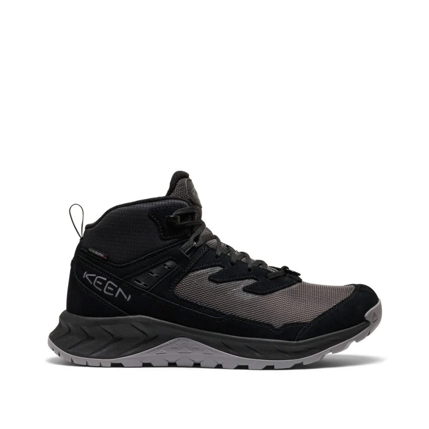Keen Men's Hightrail Mid Polar in Black/Steel Grey,
