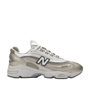 New Balance Unisex 1000 in Arid Stone with Light Silver Metallic and Dark Alpine Green