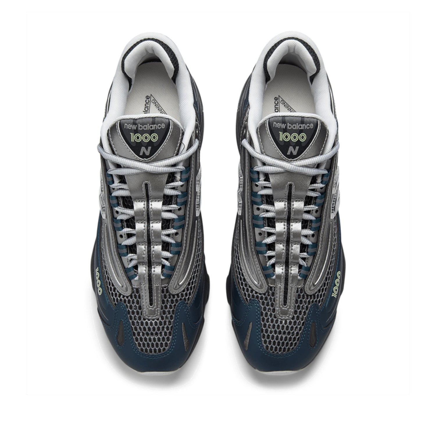 New Balance Unisex 1000 in Deep Ocean with Dark Silver Metallic and Mint Flash