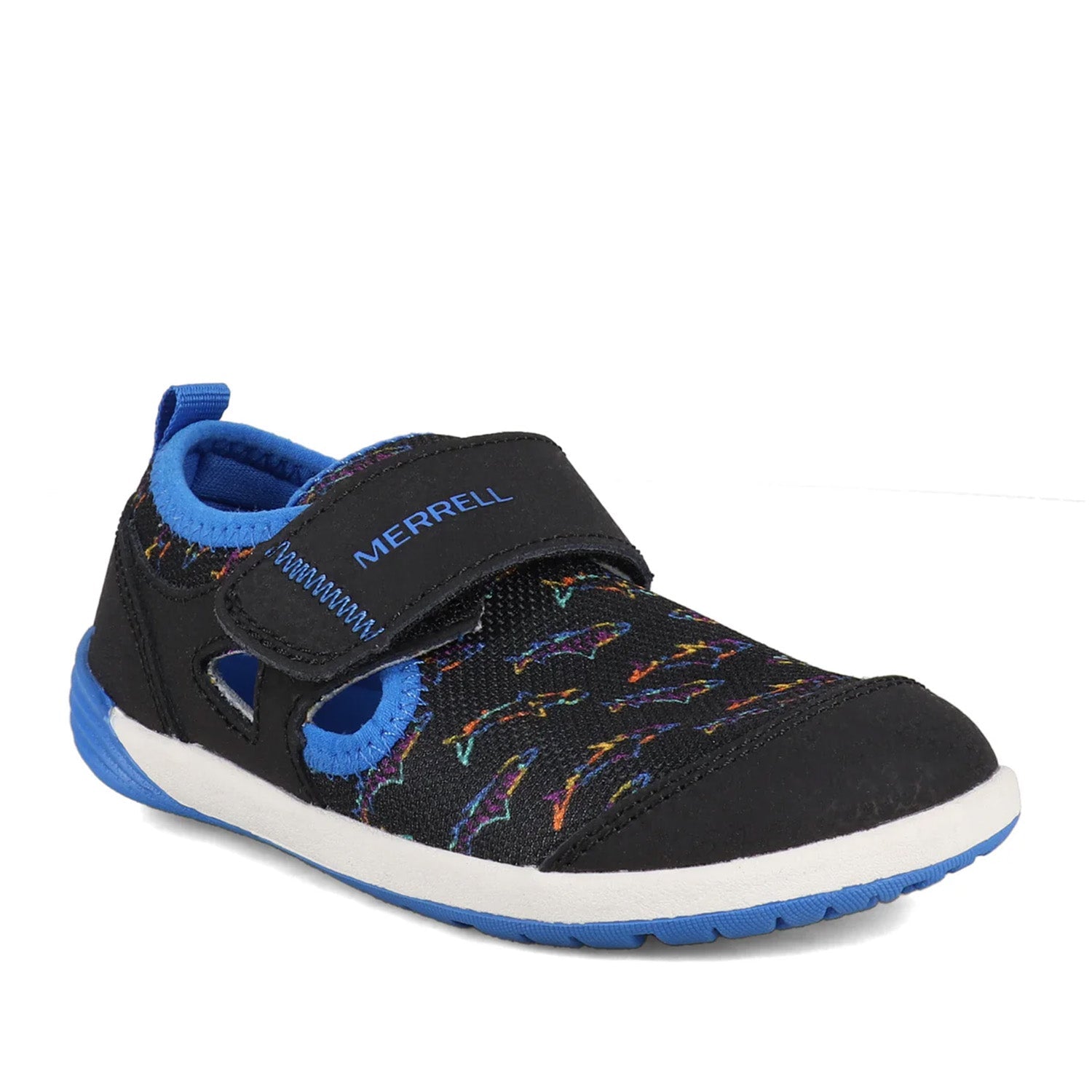 Merrell Kids Unisex Bare Steps H20 in Black/Royal Blue