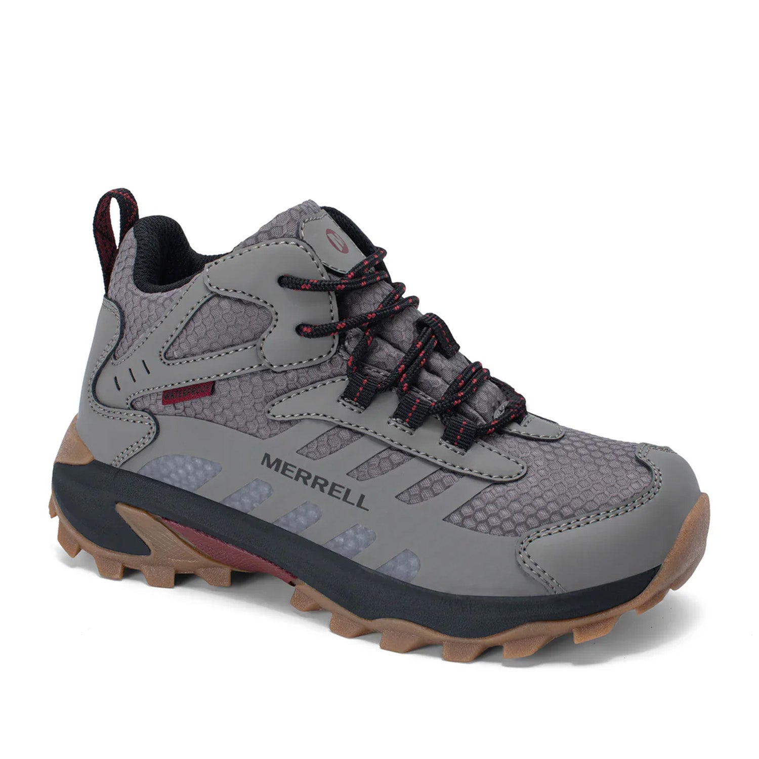 Merrell Kids Unisex Moab Speed 2 Mid Wtp in Grey/Gunsmoke