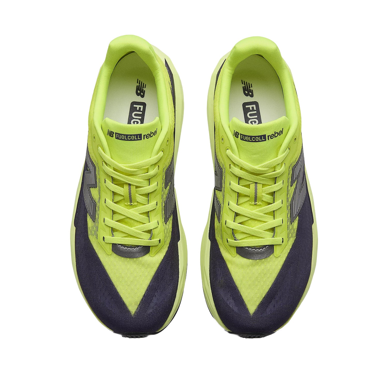 New Balance Men's FuelCell Rebel v5 in Alkaline Green/Boysenberry/Dark Silver Metallic