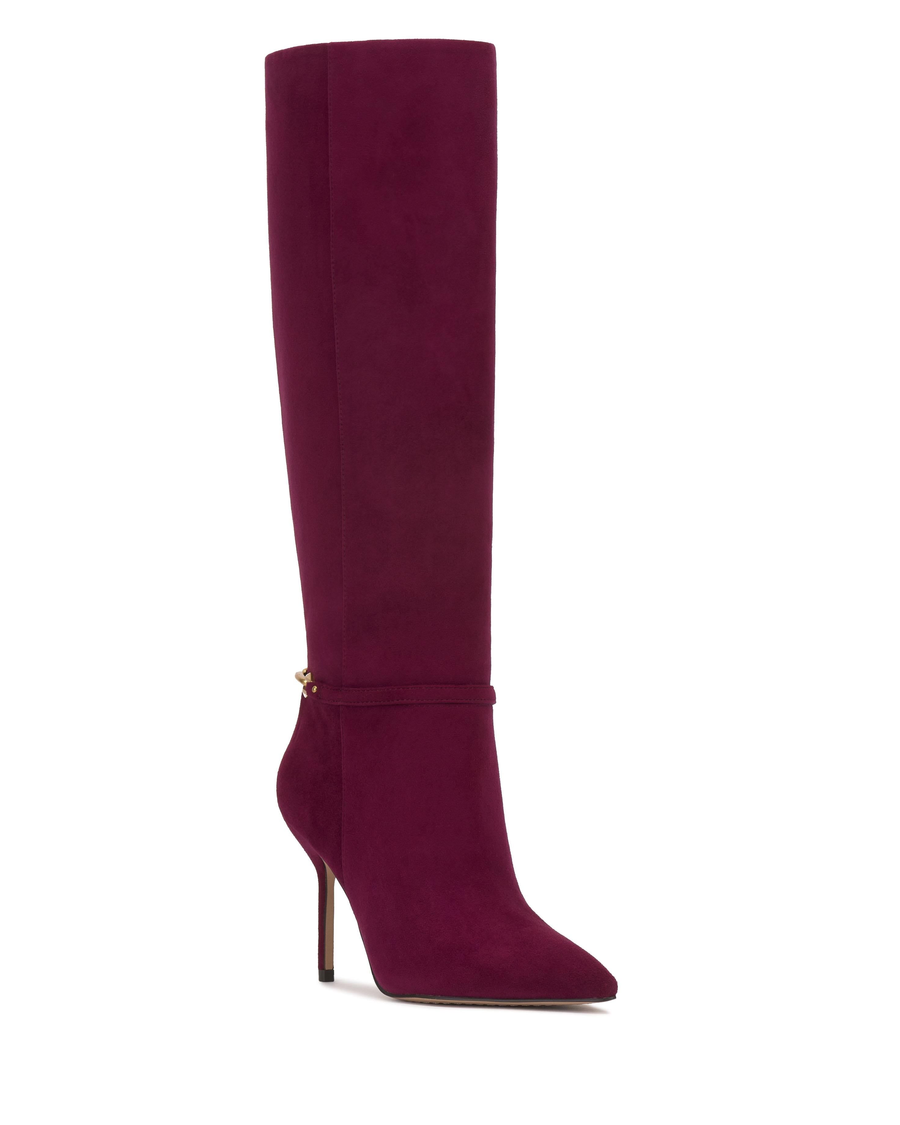 Vince Camuto Women's Mirtha Lt Wineberry Torano High Suede M