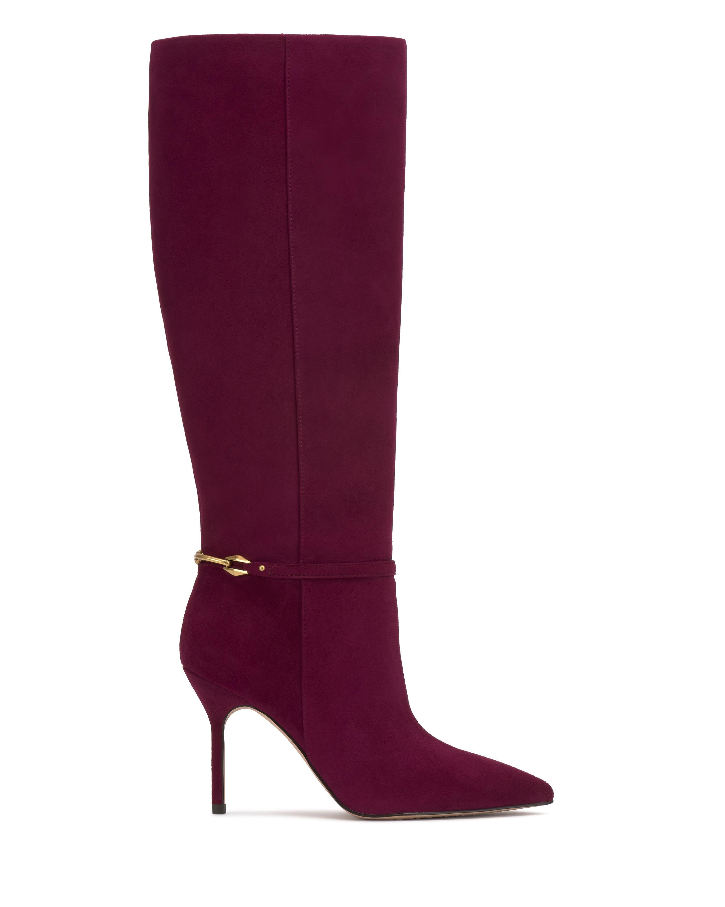 Vince Camuto Women's Mirtha Lt Wineberry Torano High Suede M