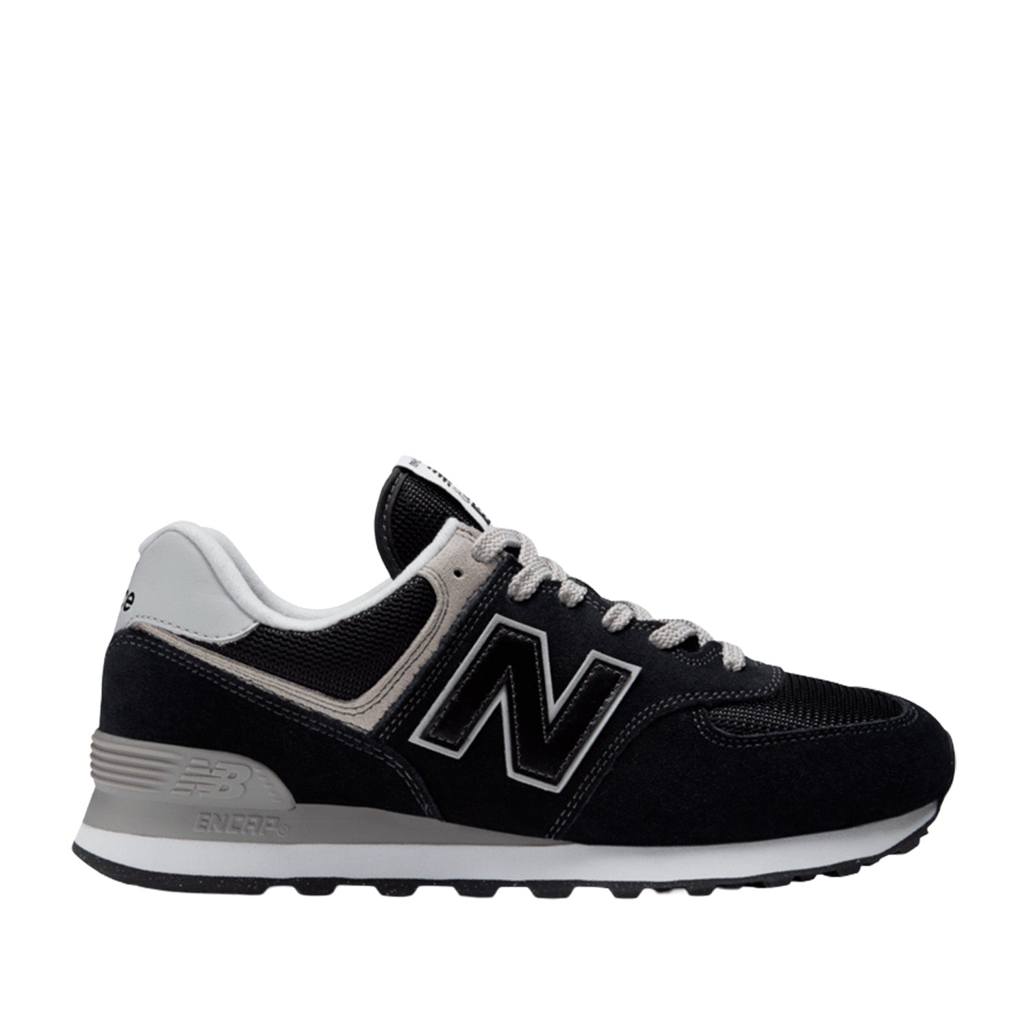New Balance Men's 574 in Black with NB 103 White