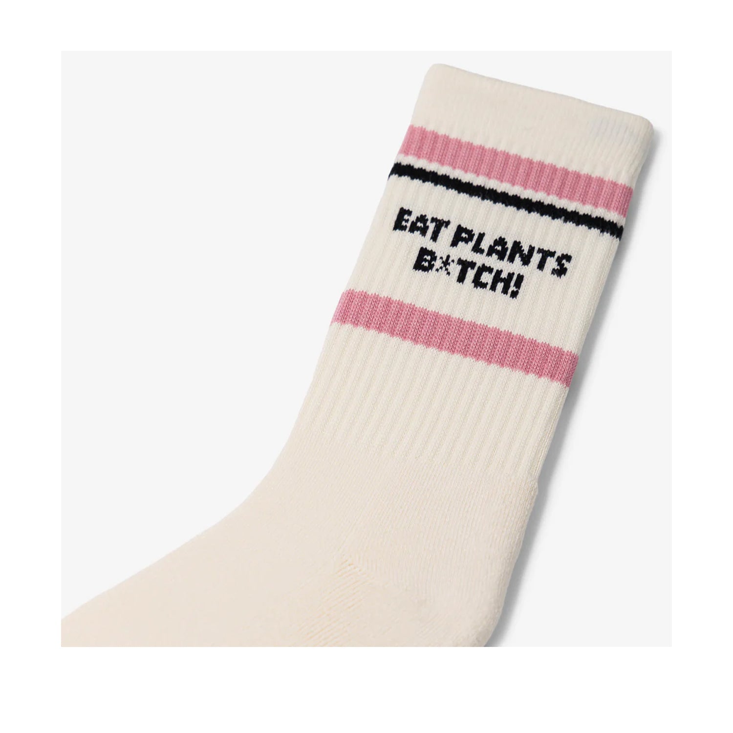 MoEa Unisex Bamboo Sock in Eat Plants B-tch