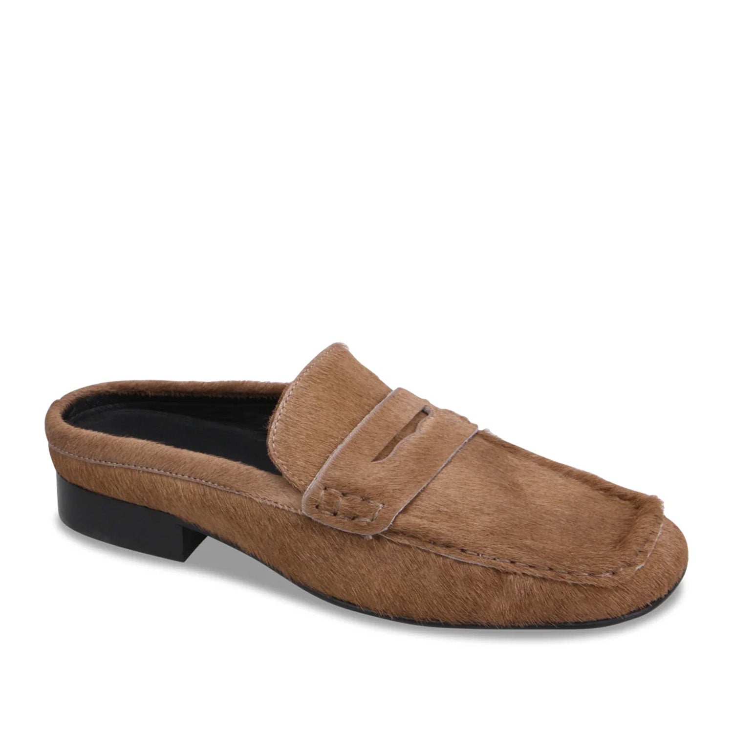 Mollini Women's Asteff Loafer Mule in Mocca Pony