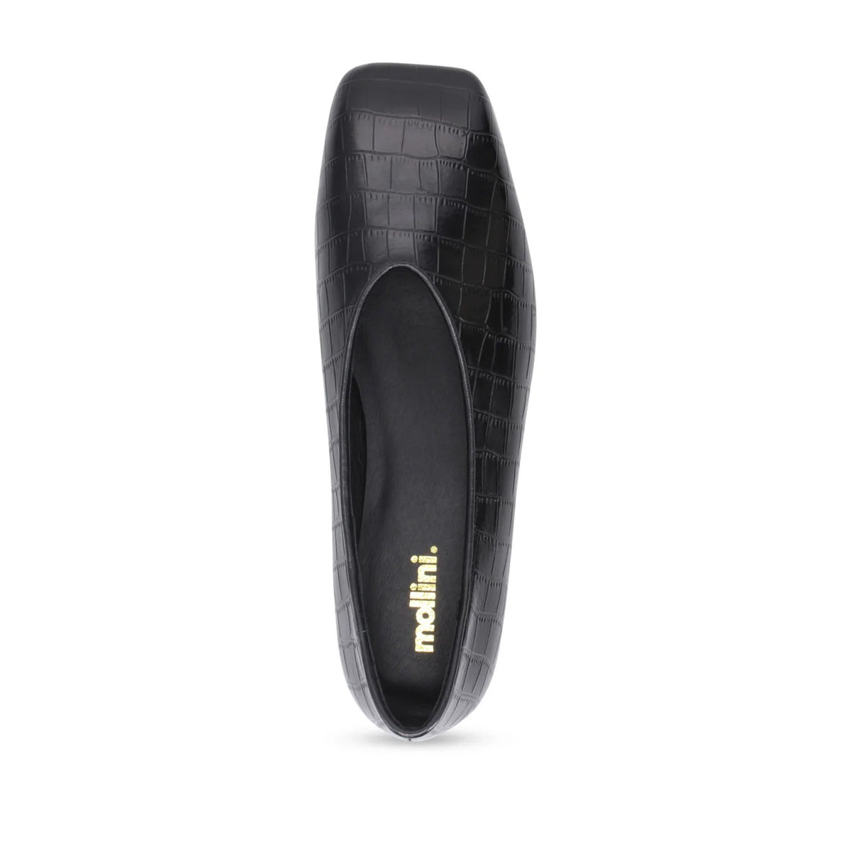 Mollini Women's Bevira Flat in Black Croc