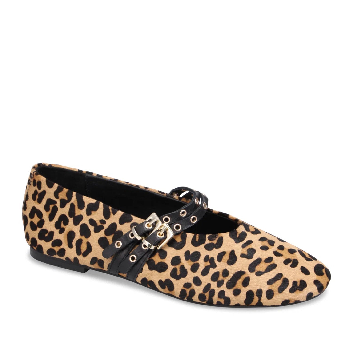 Mollini Women's Haizel Mary Jane Flat in Leopard