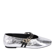 Mollini Women's Haizel Mary Jane Flat in Silver
