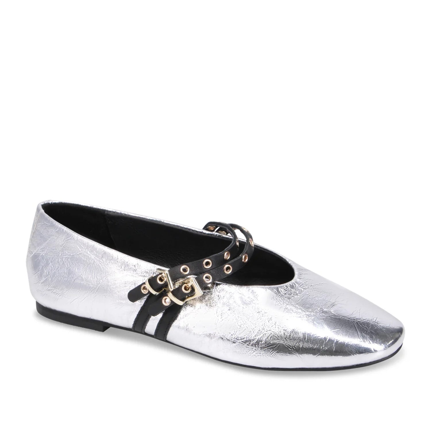 Mollini Women's Haizel Mary Jane Flat in Silver