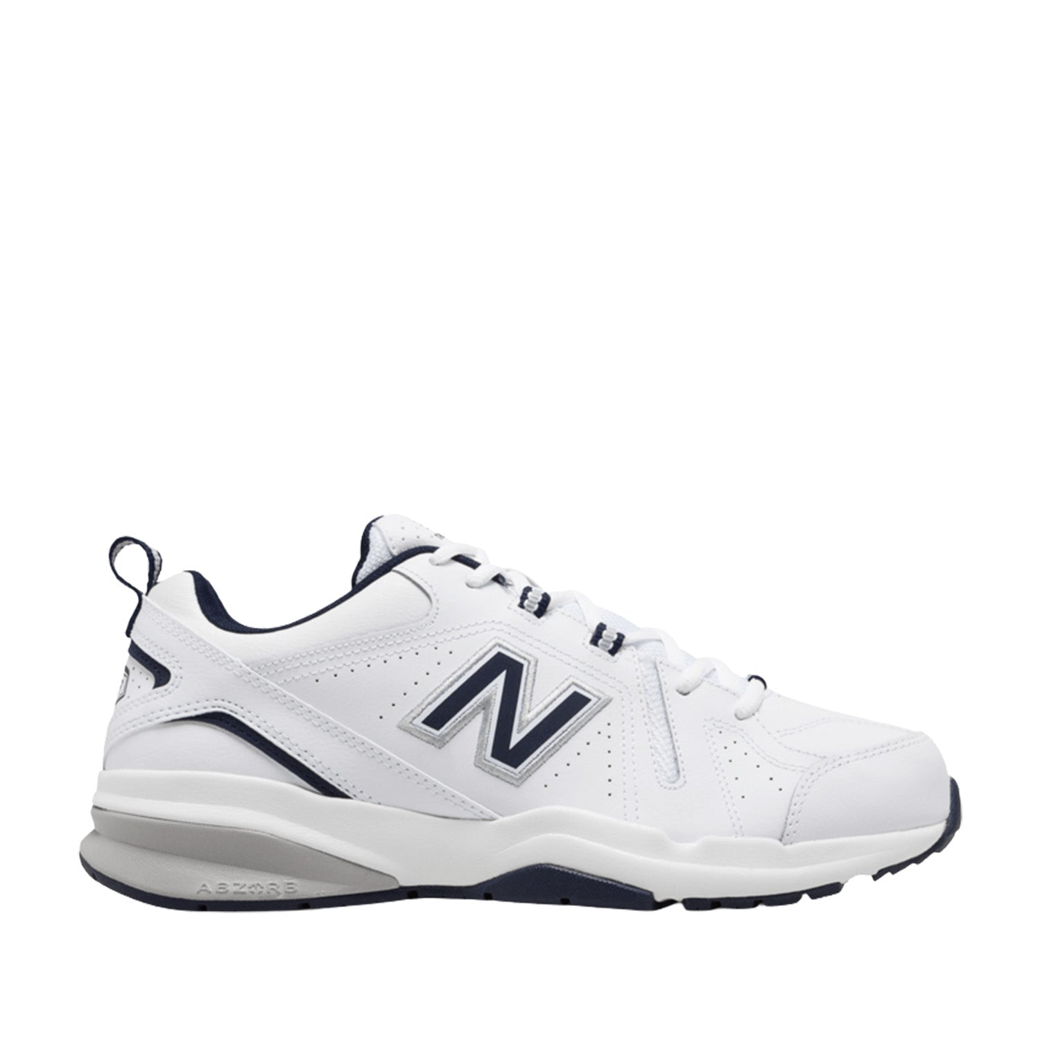 New Balance Men's MX608V5 in White with NB Navy