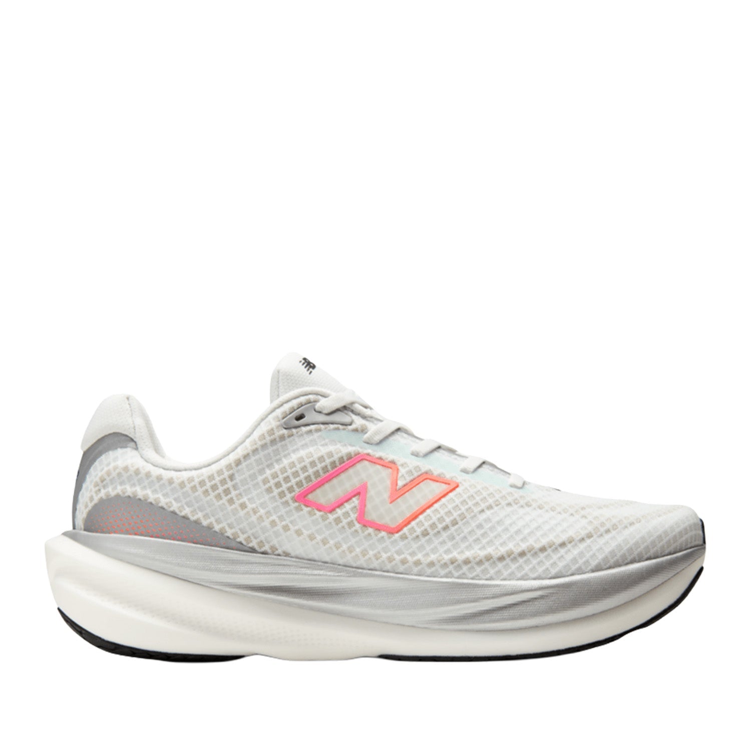 New Balance Women's 1080v15 in White/Pink Heat/Tangerine Heat