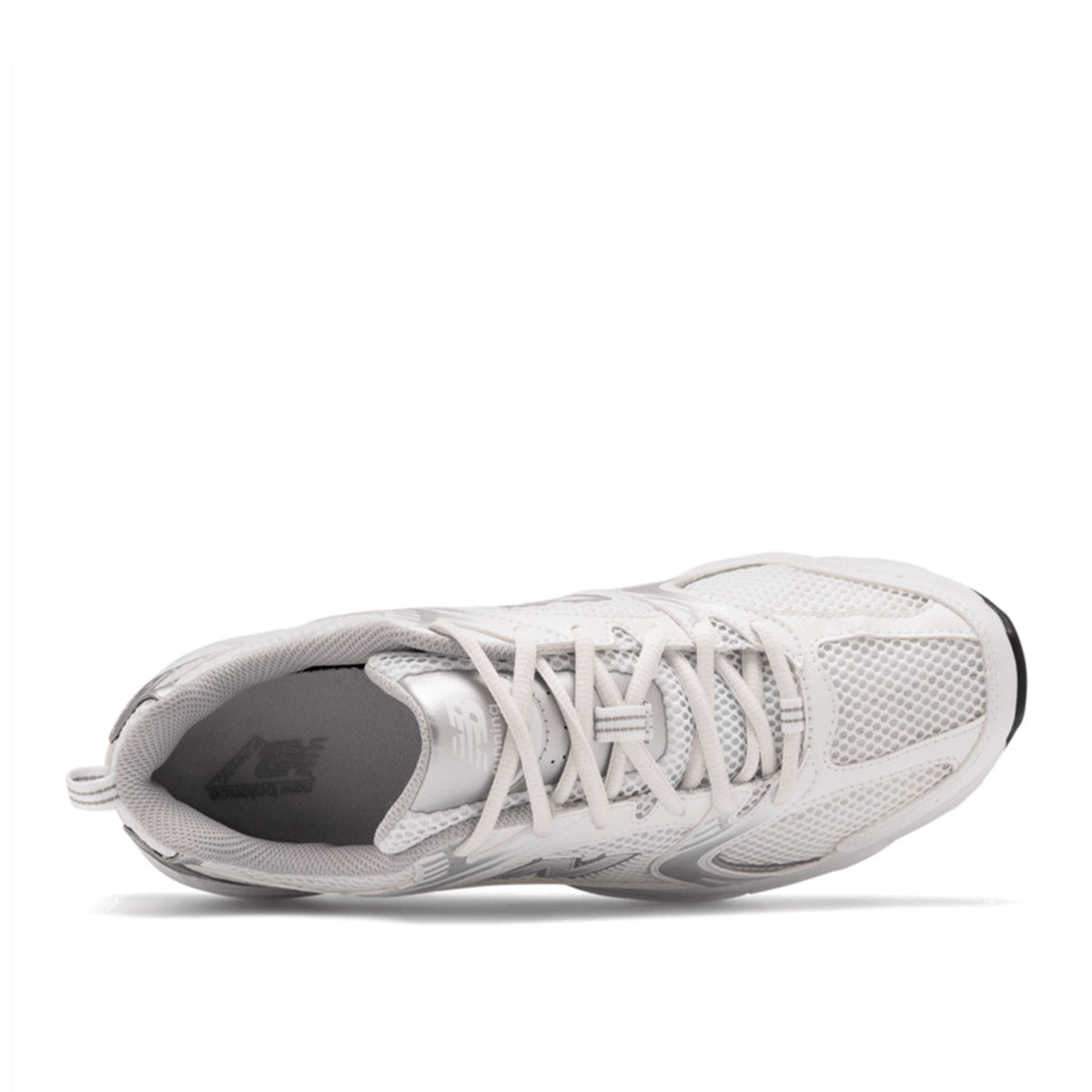 New Balance Unisex 530 in White/Silver Metallic
