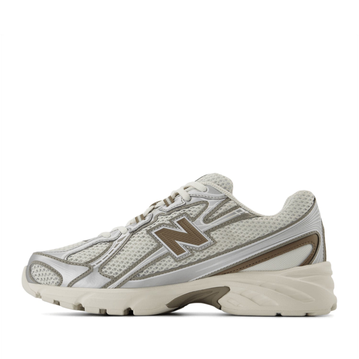 New Balance Unisex 740 in Sea Salt/Arid Stone/Silver Metallic/Mushroom