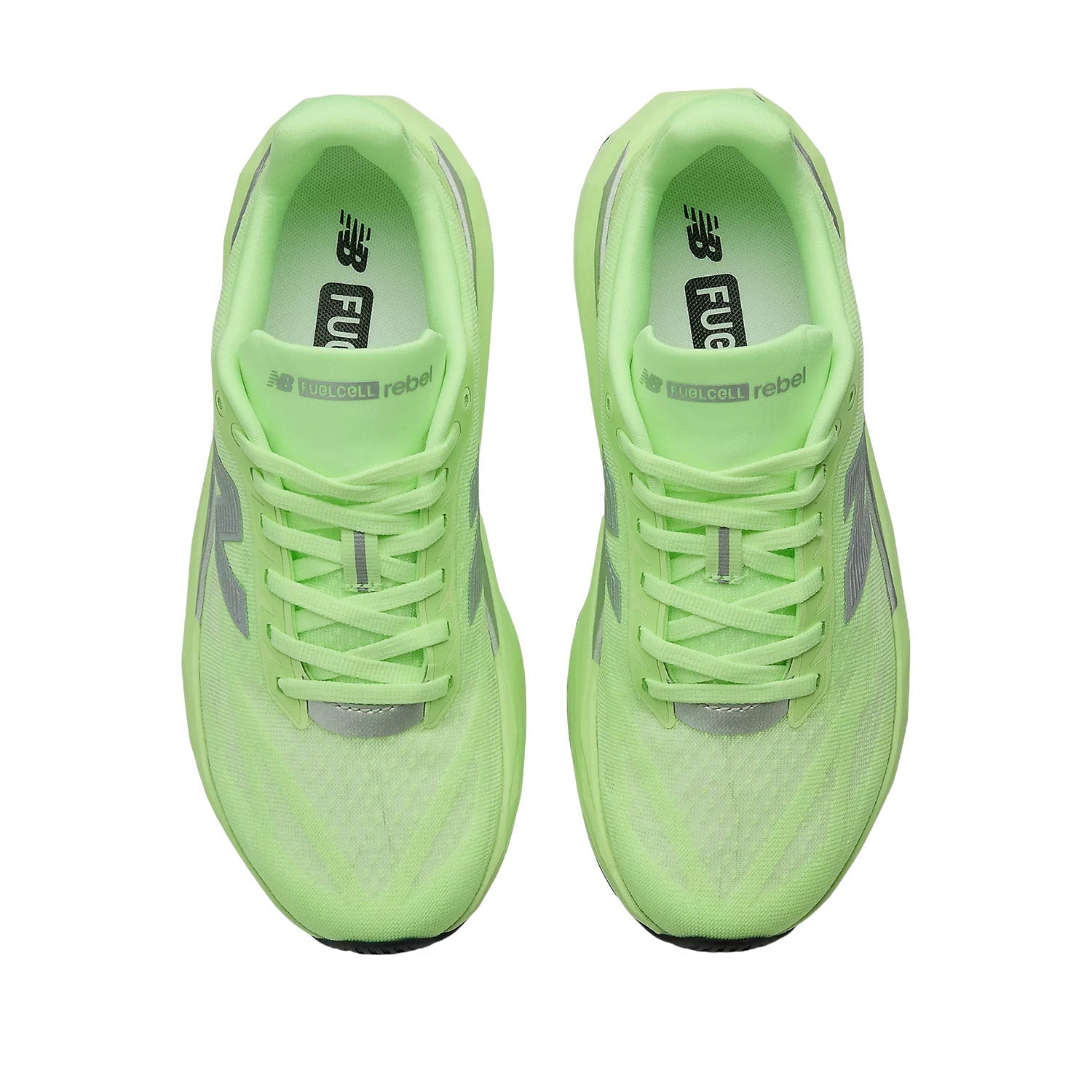 New Balance Women's FuelCell Revel v5 in Lab Green with Silver Metallic and White