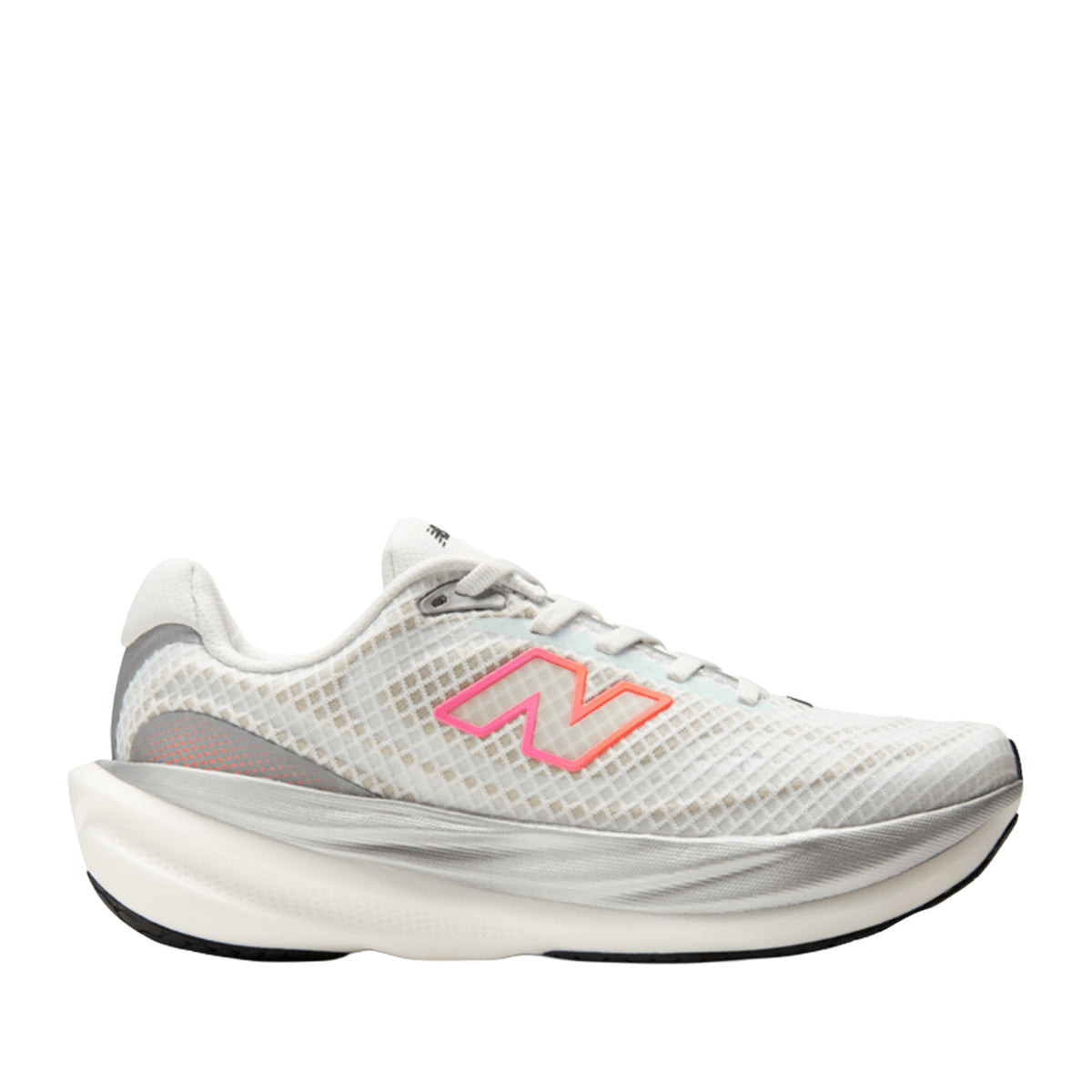 New Balance Women's 1080v15 in White/Pink Heat/Tangerine Heat
