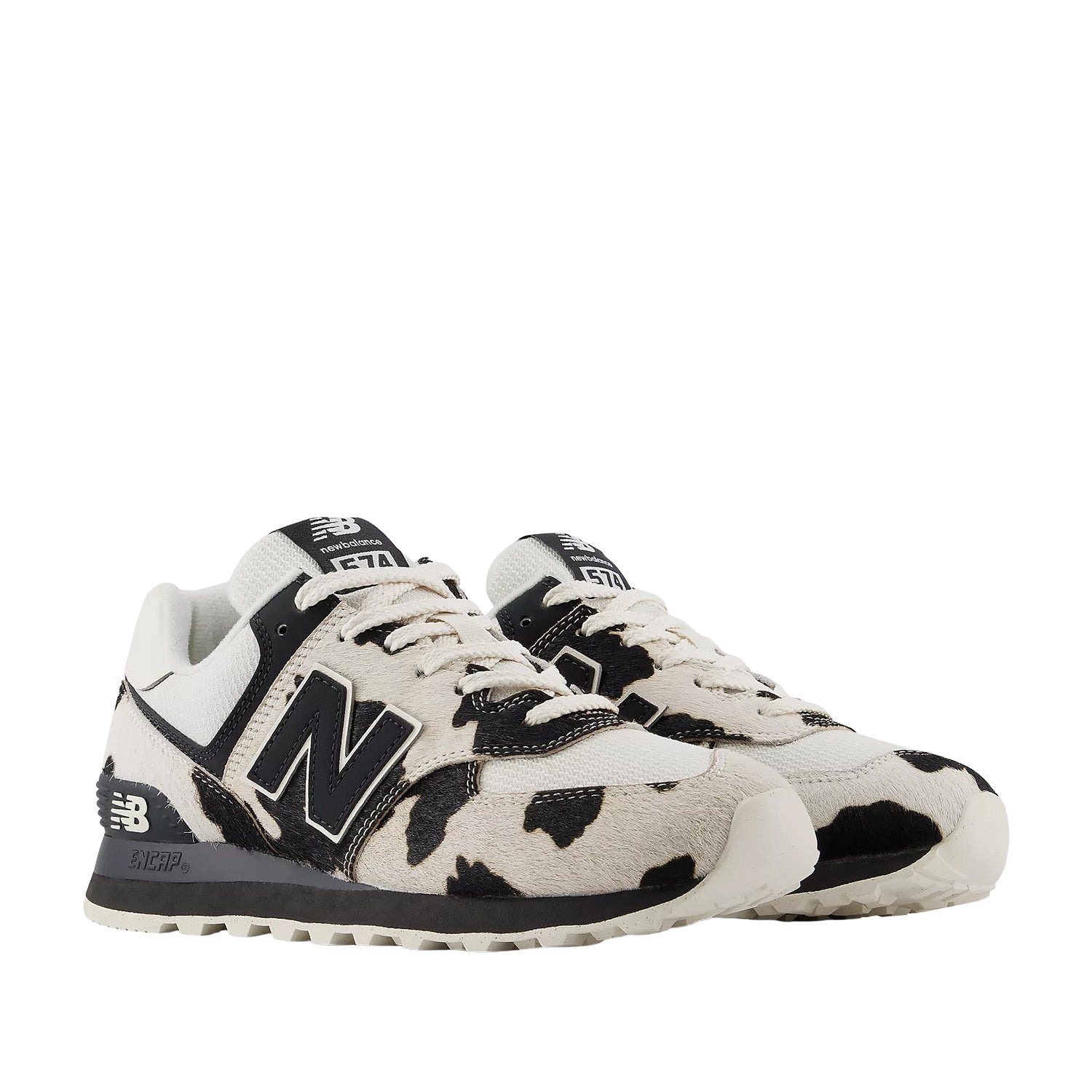 New Balance Women's 574 in Black with Linen