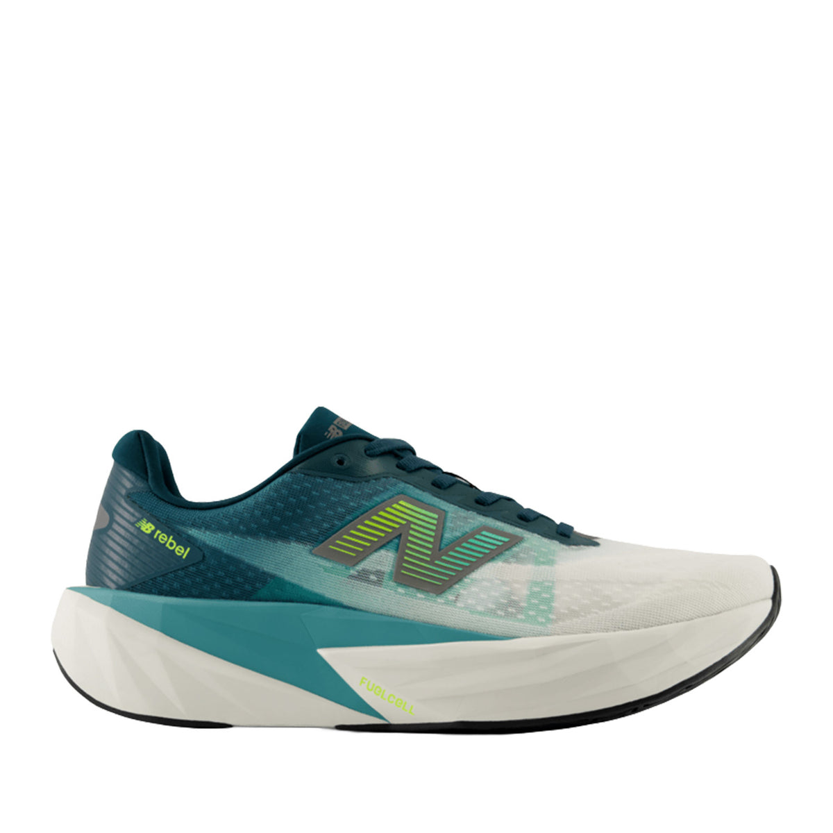 New Balance Men's FuelCell Rebel v5 in Medusa Green/Faded Teal