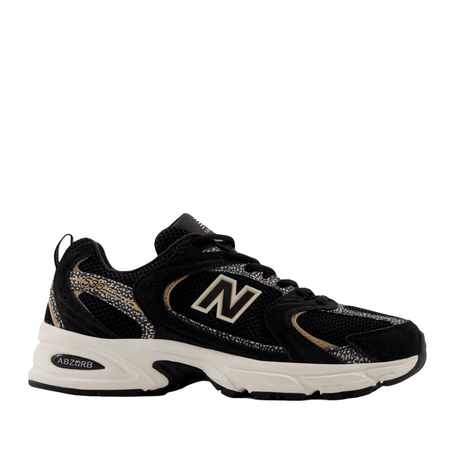 New Balance Unisex 530 in Black with Flat Taupe