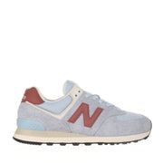 New Balance Unisex 574 in Oxford Blue/Apricot Orange