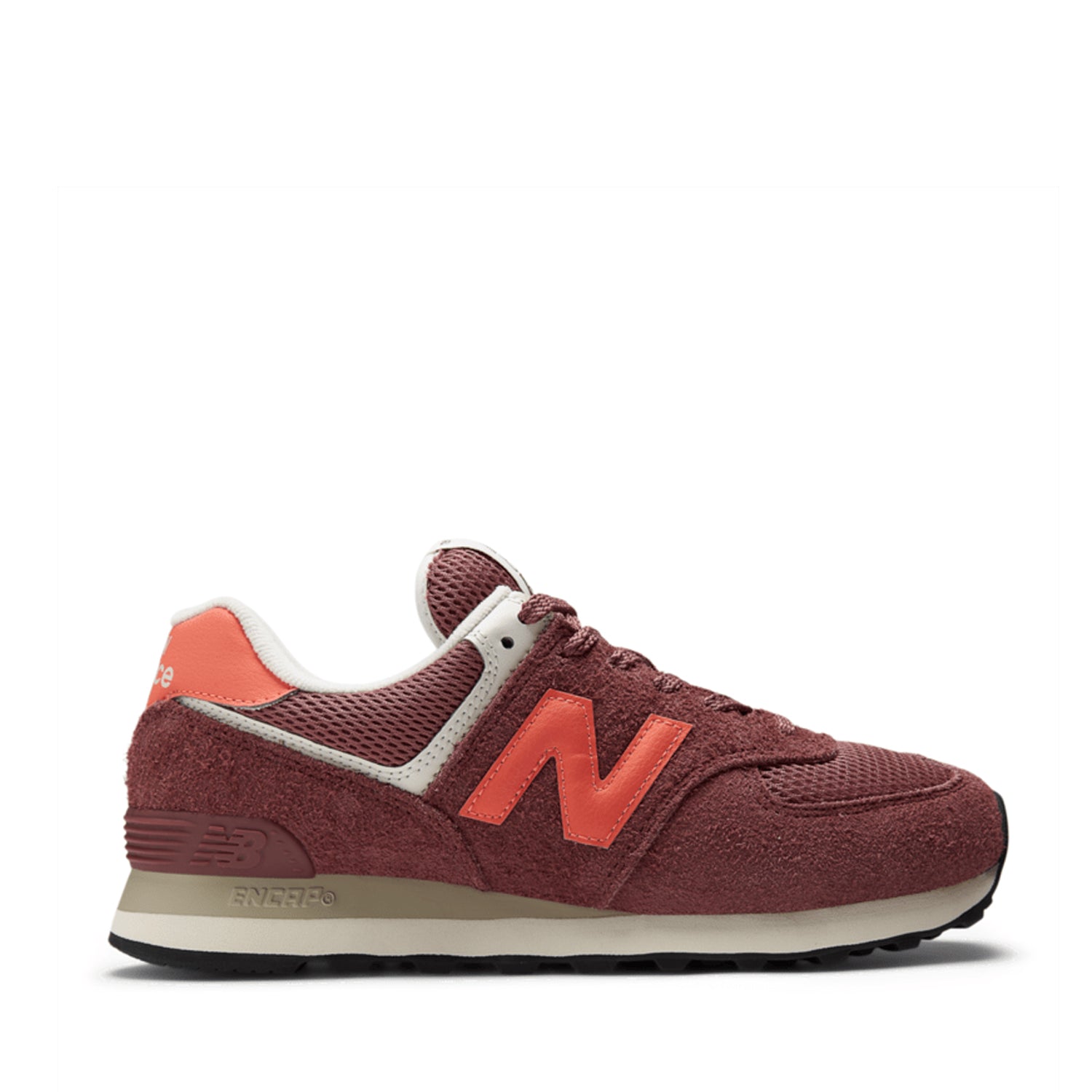 New Balance Unisex 574 in Red Rock/Tangerine Heat