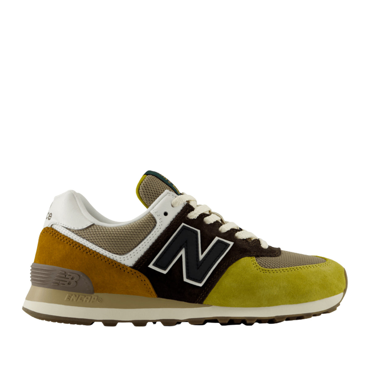 New Balance Unisex 574 in Black Coffee/Breakfast Tea