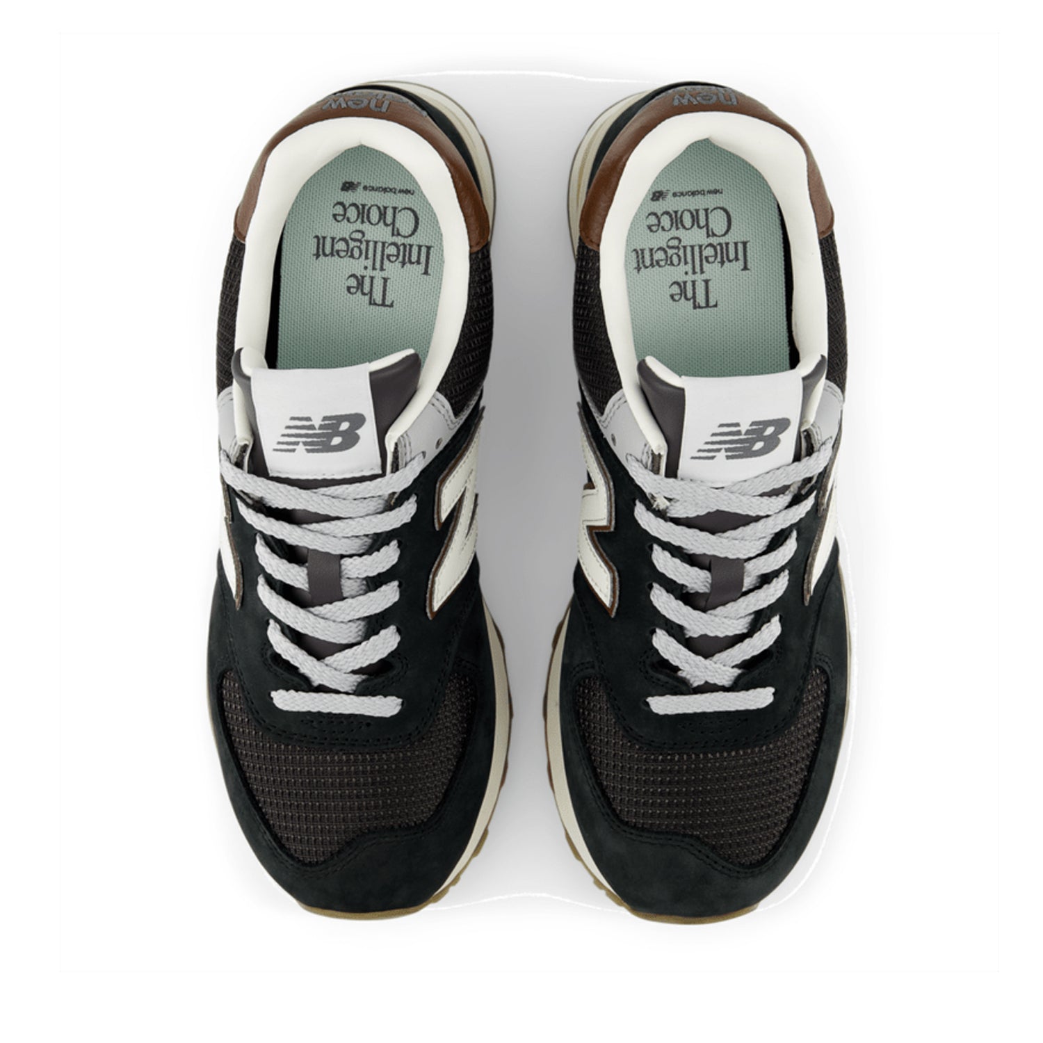 New Balance Unisex 574 in Brown/Dark Silver Metallic