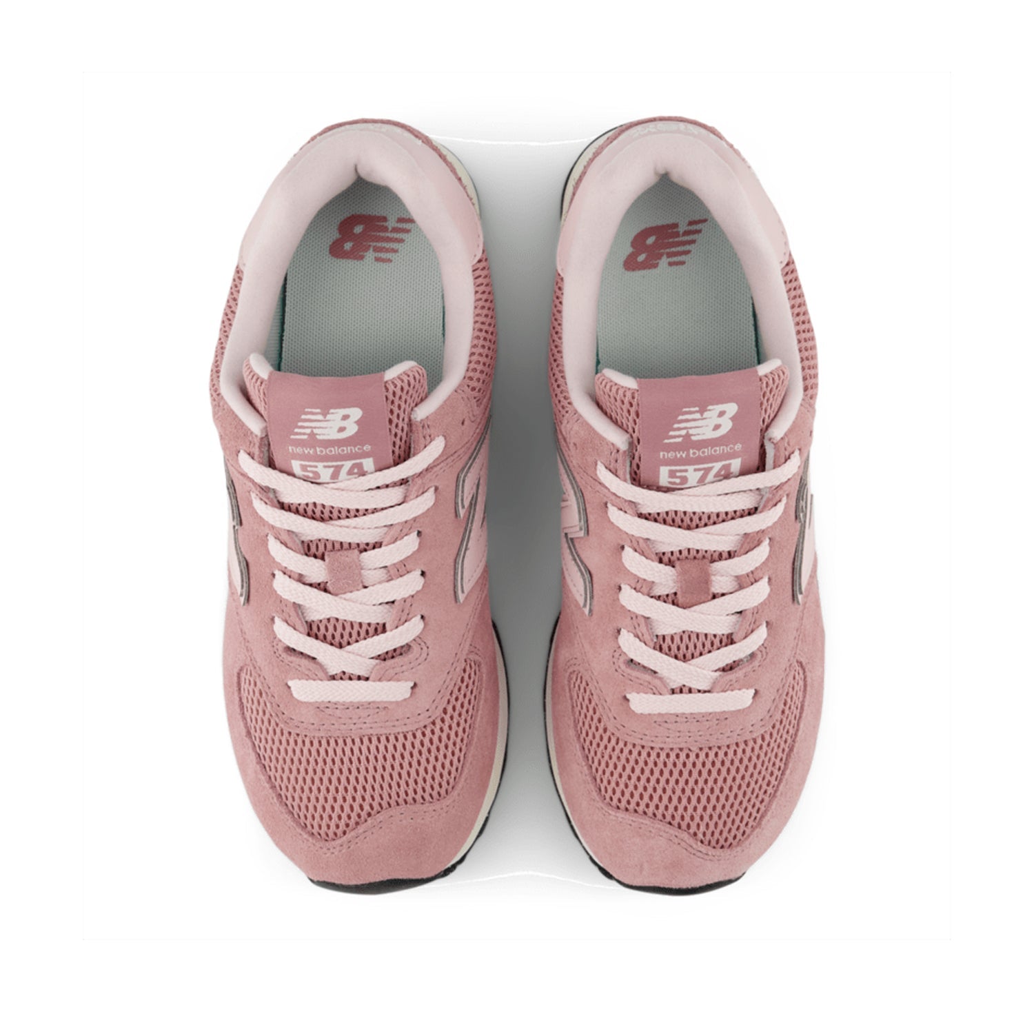 New Balance Women's 574 in Alpha Pink White