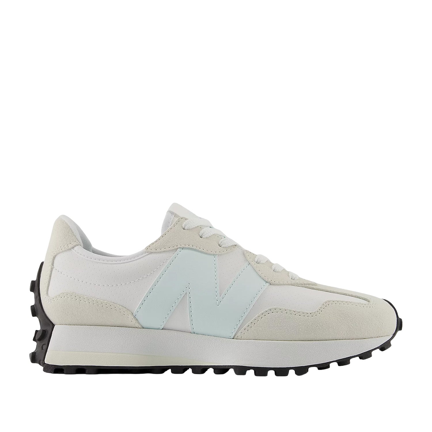 New Balance Women's 327 in Nb 103 White/Glint Blue