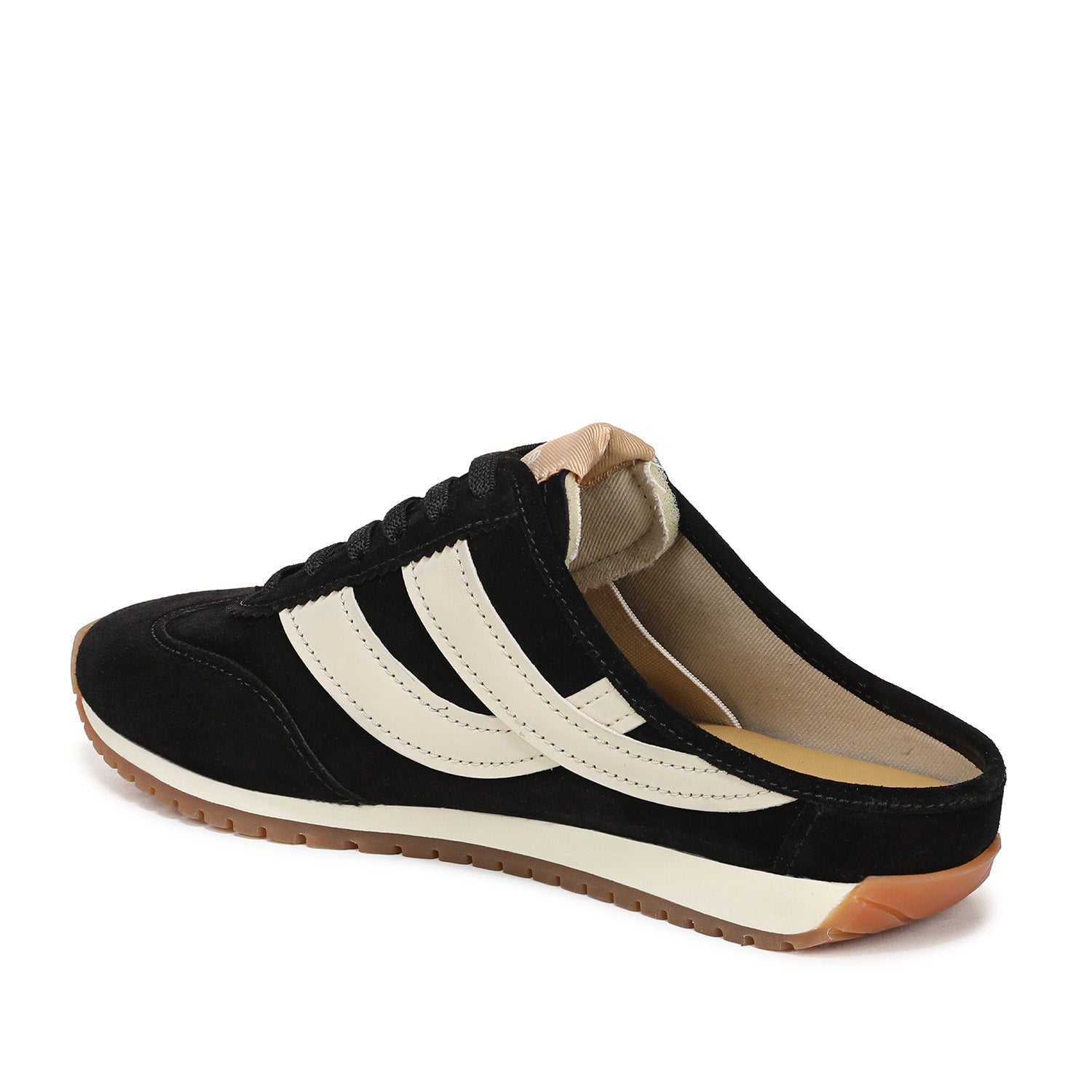 Vince. Women's Oasis Runner Mule in Black/Moonlight