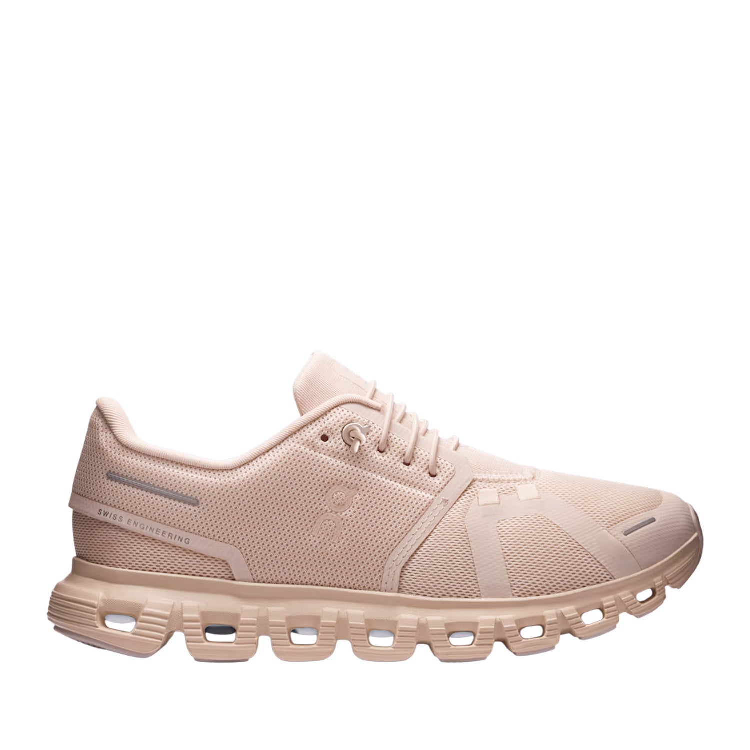 Beige running sneaker on a white background 