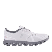 Grey running sneaker on a white background 