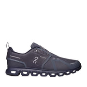 Navy blue running sneaker on a white background 
