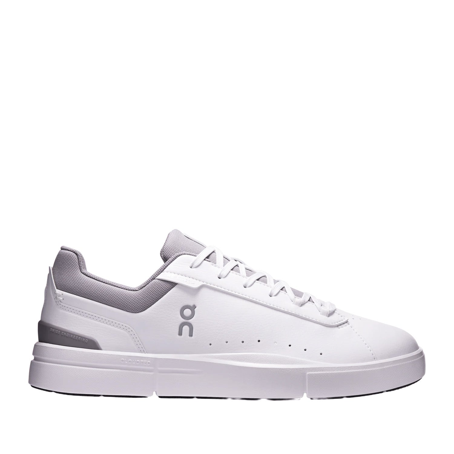 White and grey sneakers on a white background