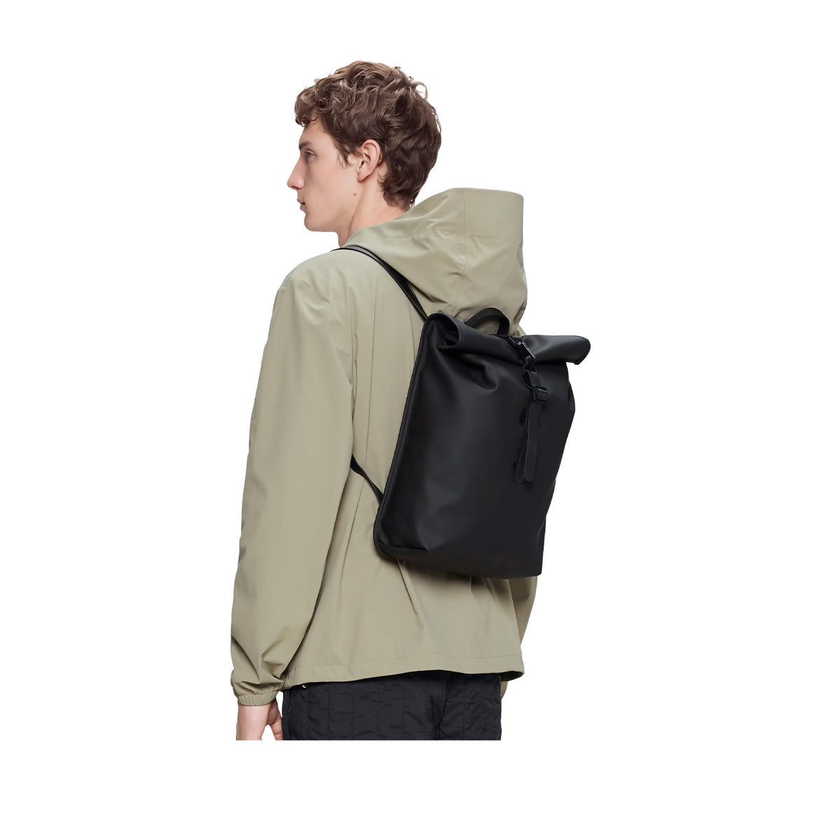 Rains Rolltop Rucksack Mini W3 in Black