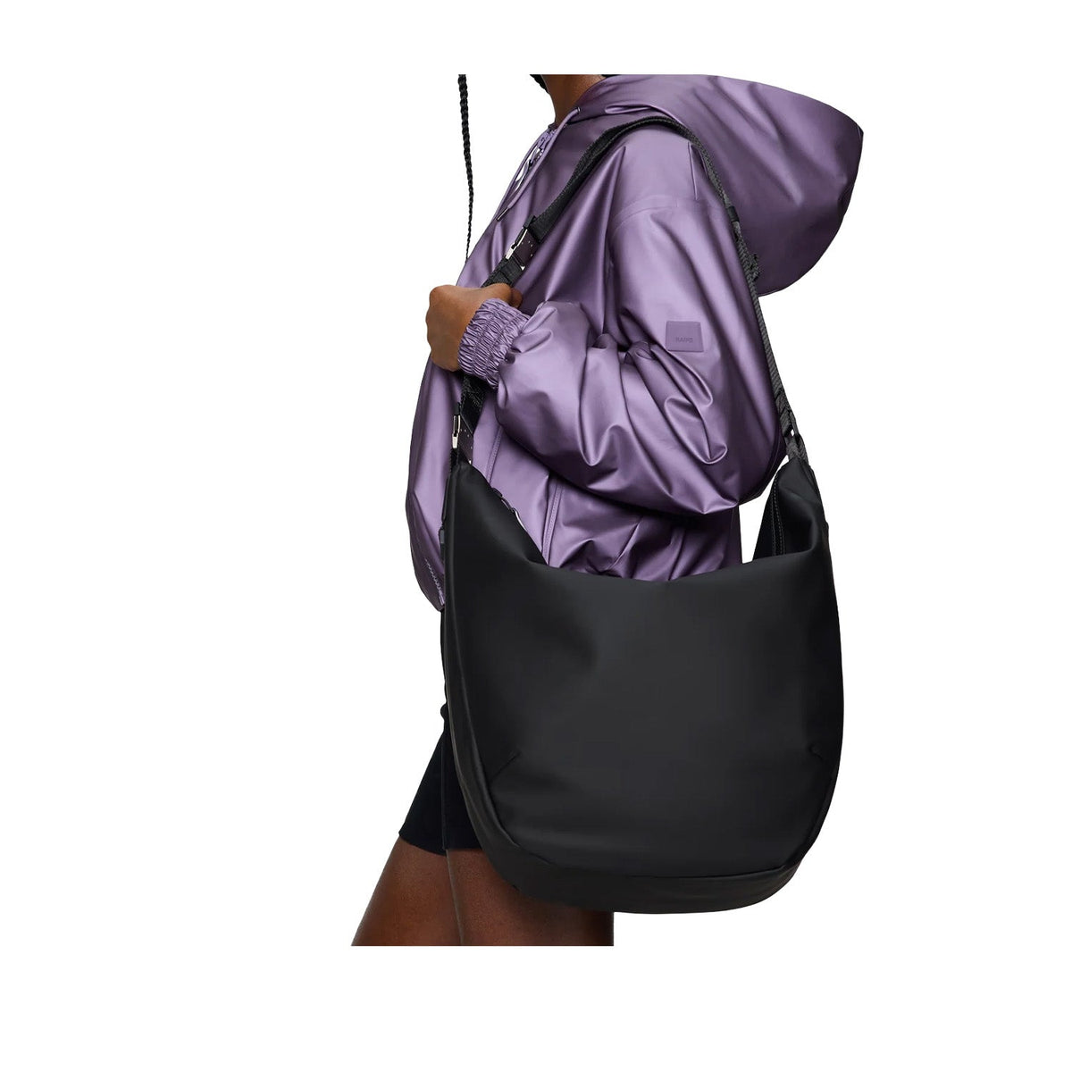 RAINS Unisex Valera Shoulder Bag Large W3 in Black