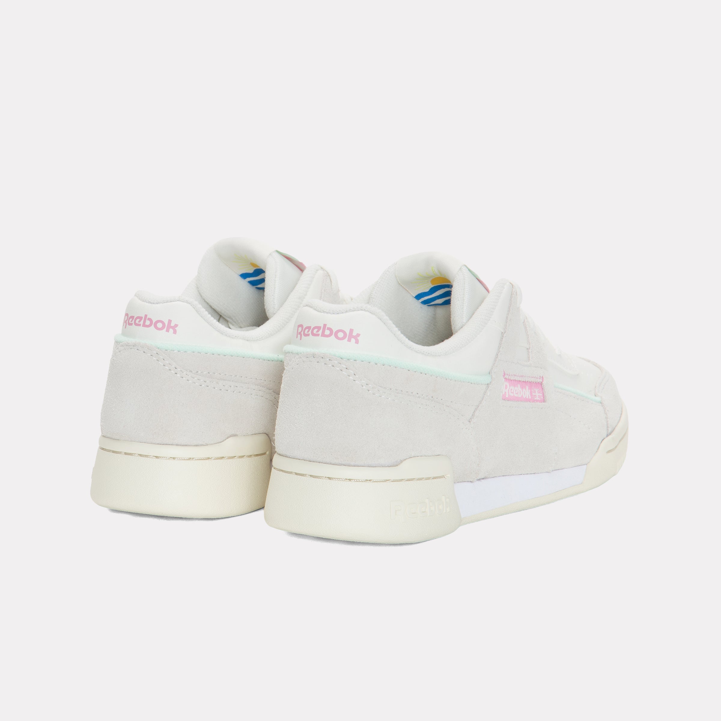 Reebok Girl's' Workout Plus Junior  In Chalk/Playfulpink/Invertedaqua M
