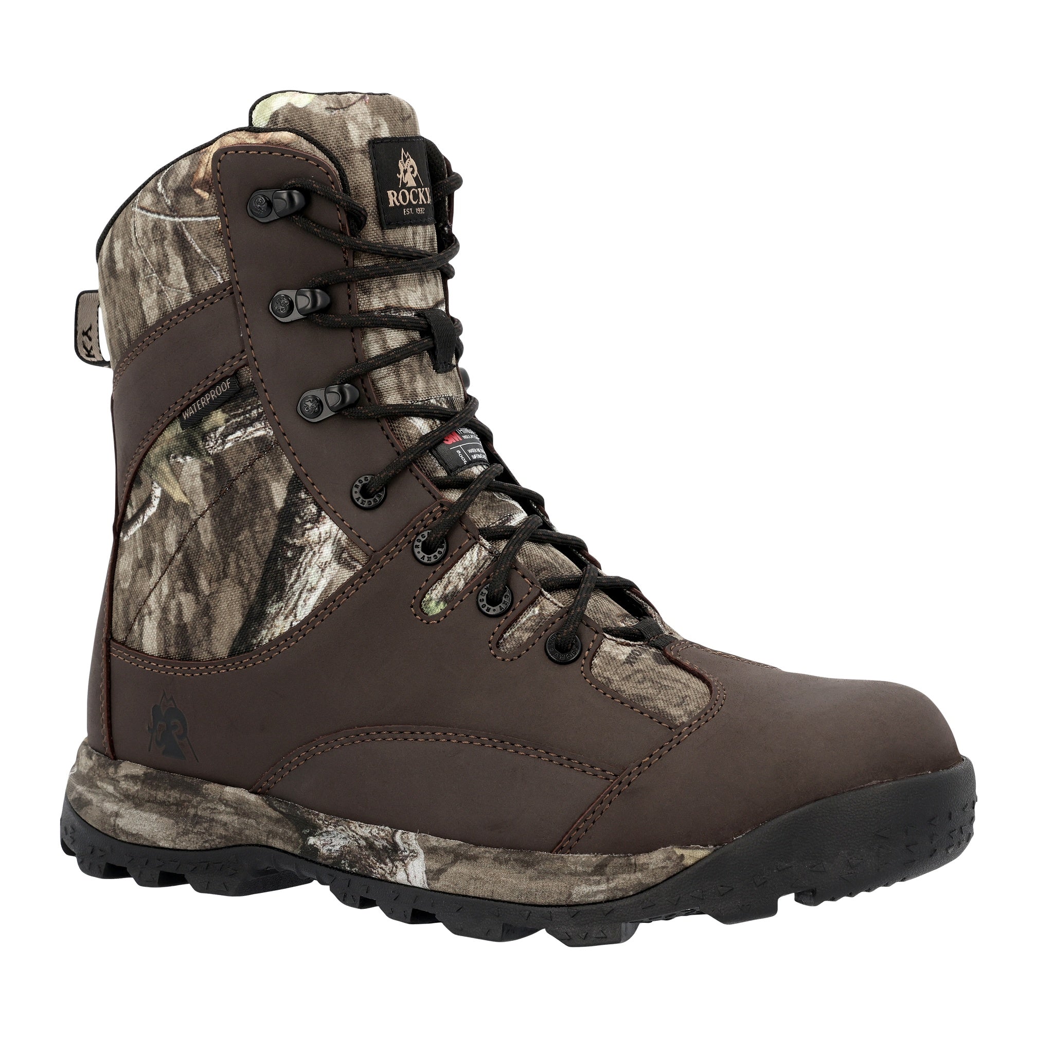 Rocky Men's  8" Wp 800G Mo Country Roots In Mossy M
