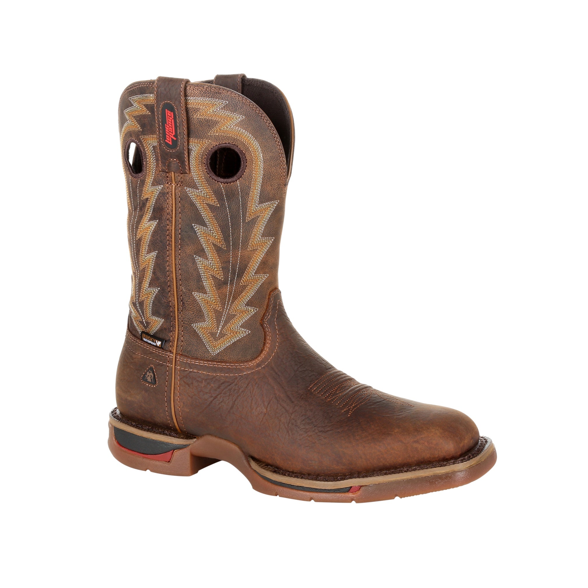Rocky Men's Long Range  11" Waterproof Western Boot In Distressed W