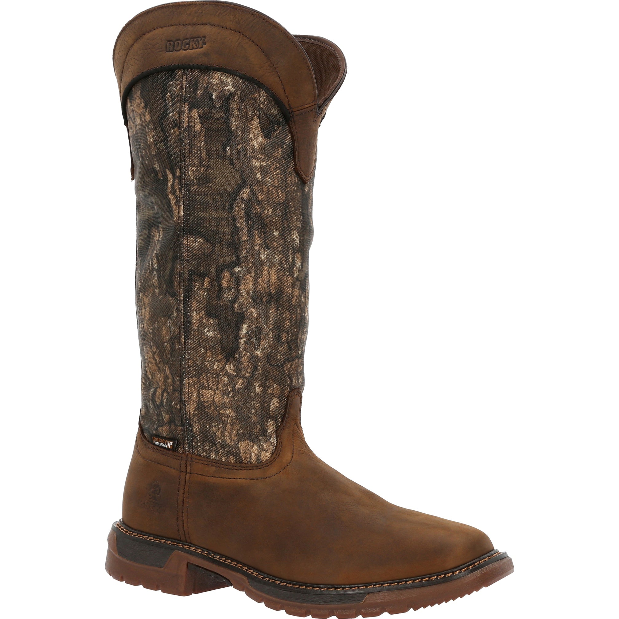 Rocky Men's Original Ride Flx  16" Back Zip Waterproof Sn In Brown W