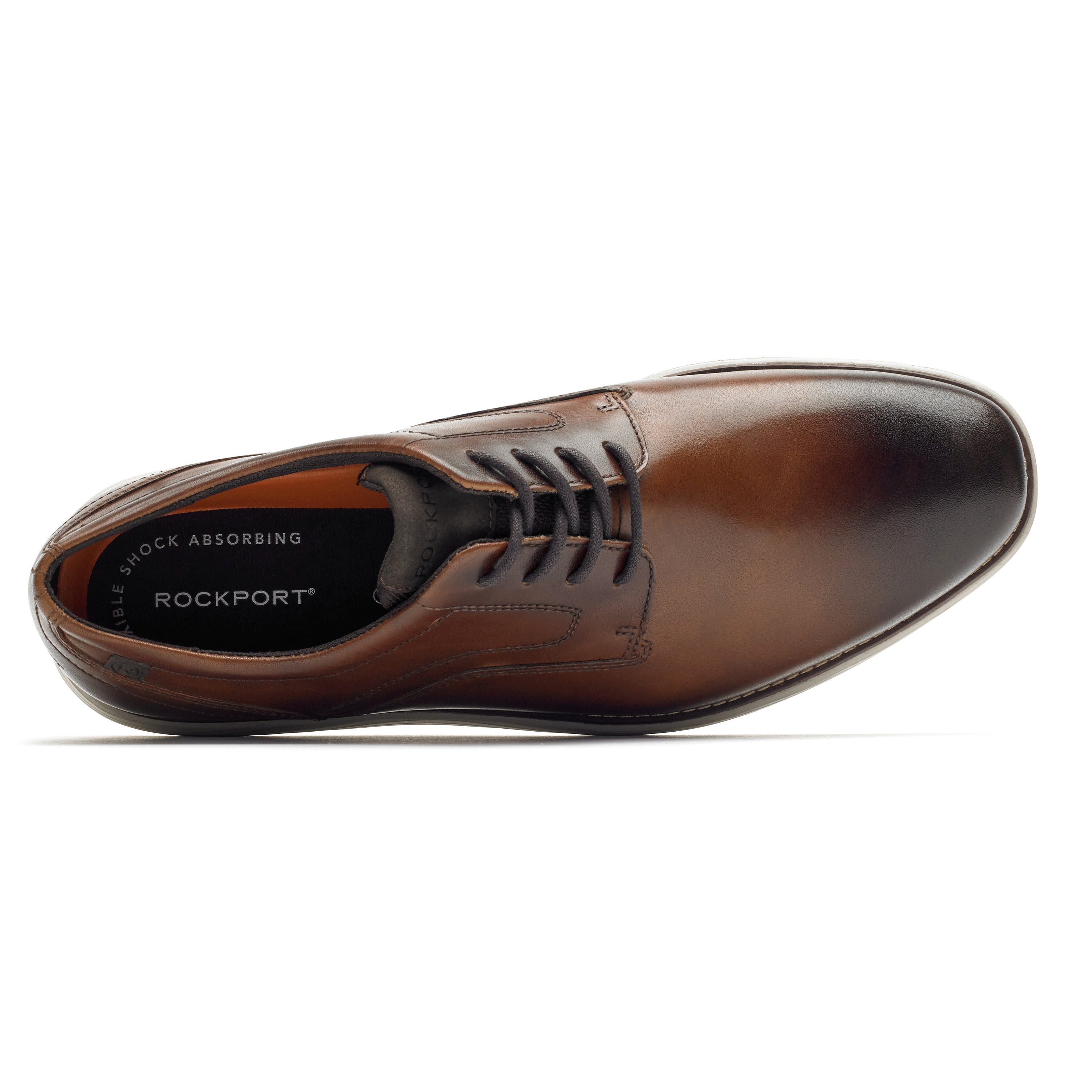 Rockport Men's Garettplaintoe In Cognac M