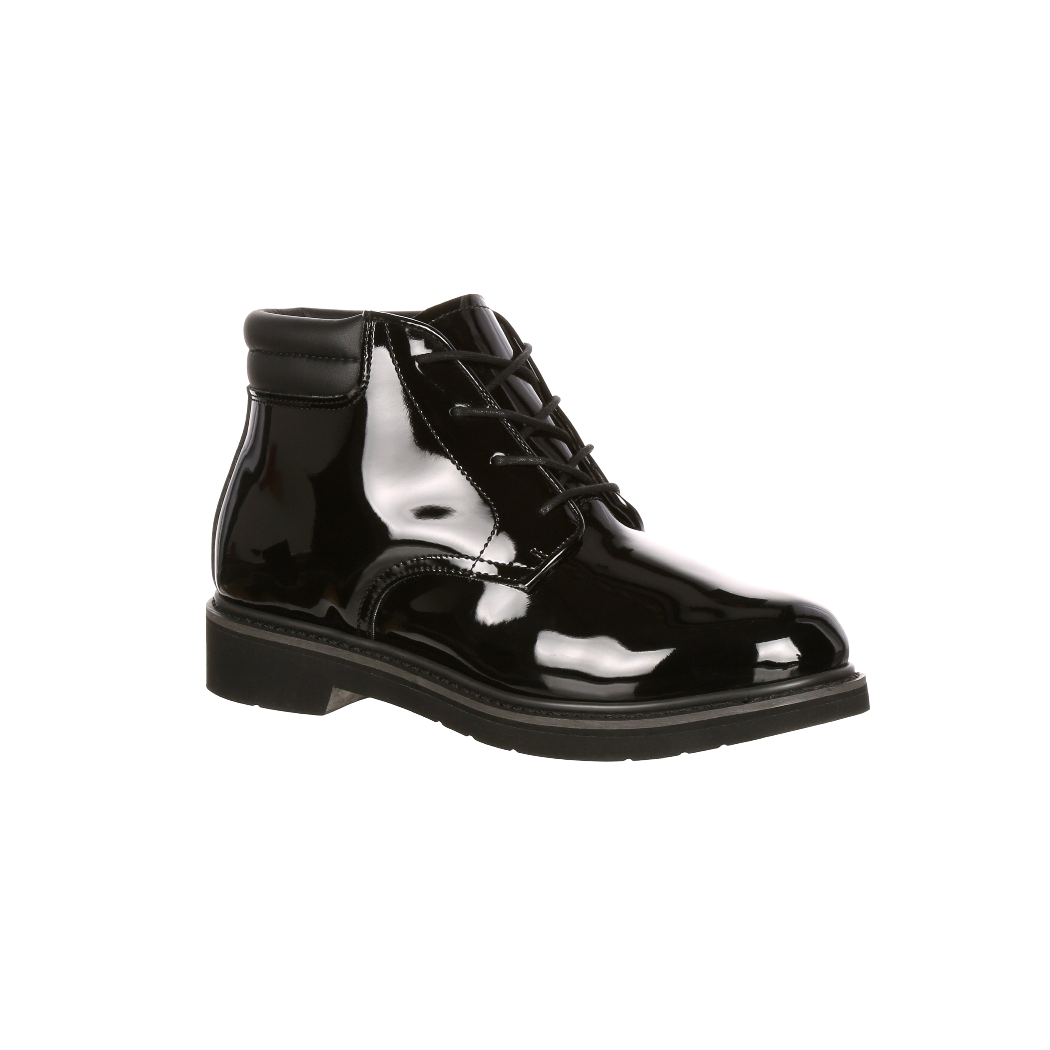 Rocky Men's Dress  5" Leather High Gloss Chukka In Black W
