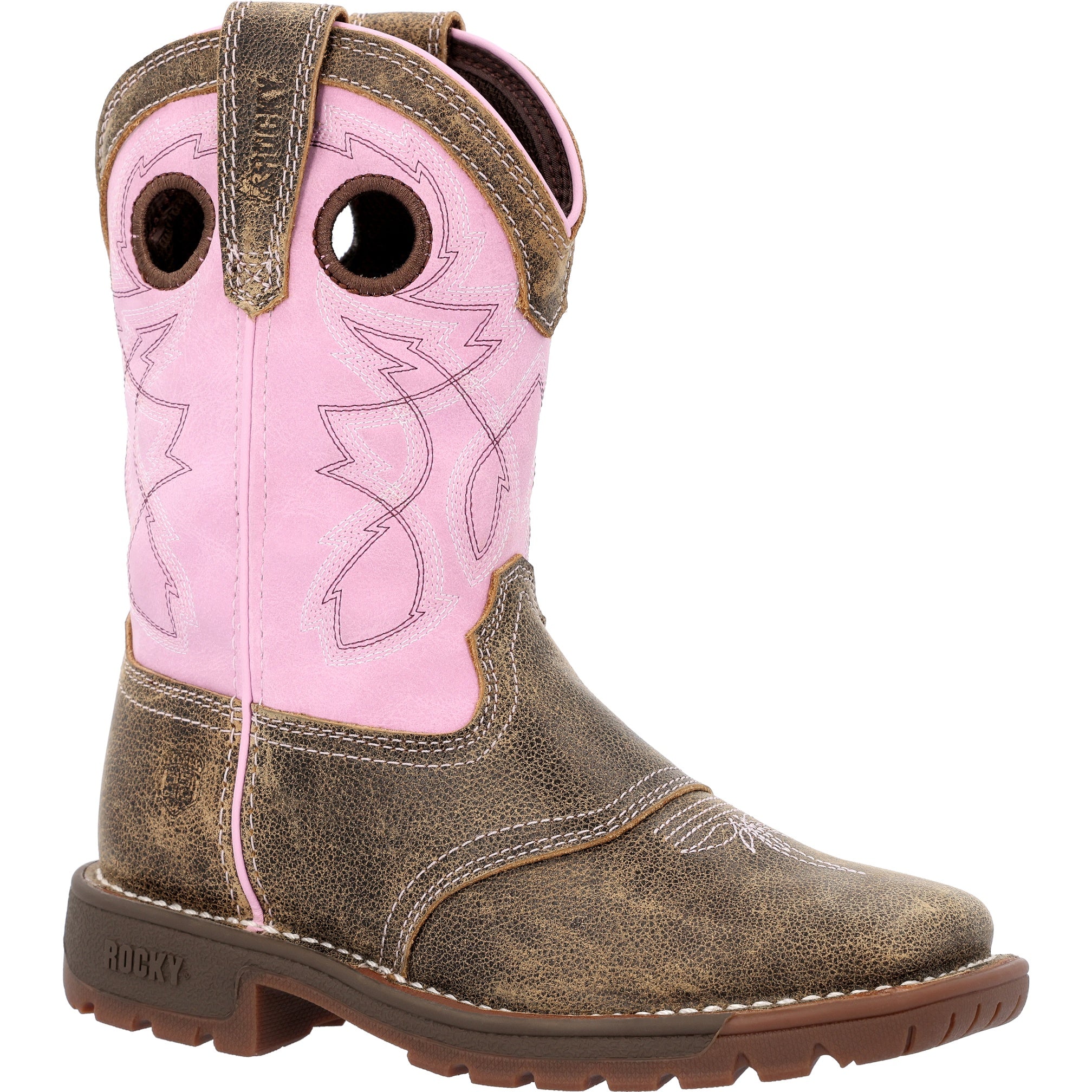 Rocky Kids' Legacy 32 Big Kid' 8" Waterproof Western Boot In Brown M